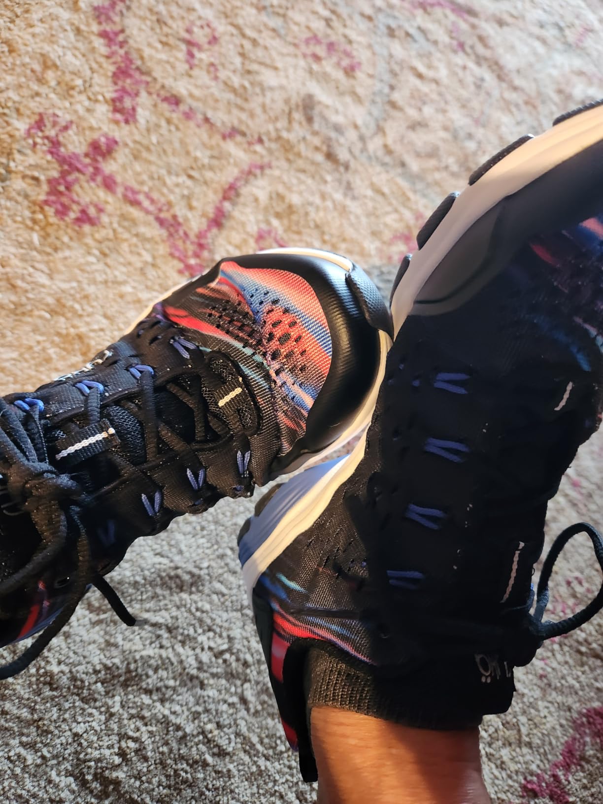Close-up view of Ryka Vivid RZX mesh upper material and lacing system detail