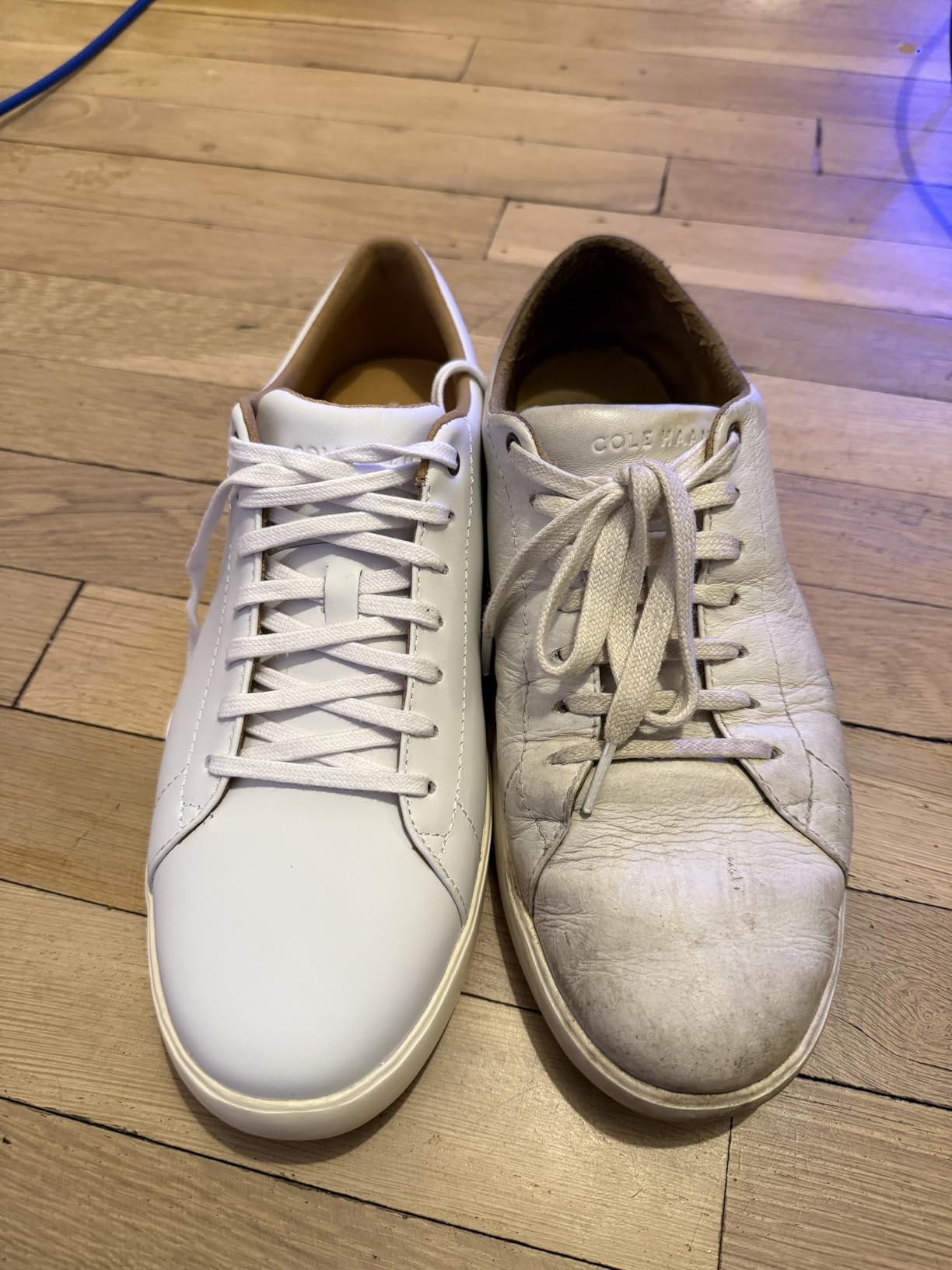 Cole Haan Grand Crosscourt II showing wear patterns after regular use