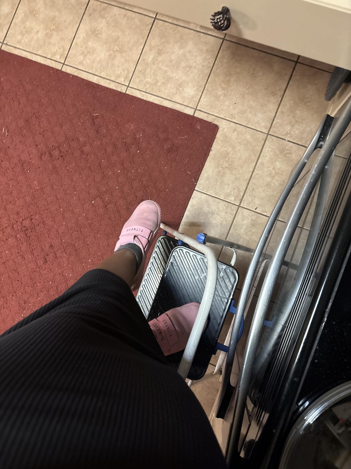 Women wearing pink fitness deadlift shoes showcasing the comfortable fit and stylish design
