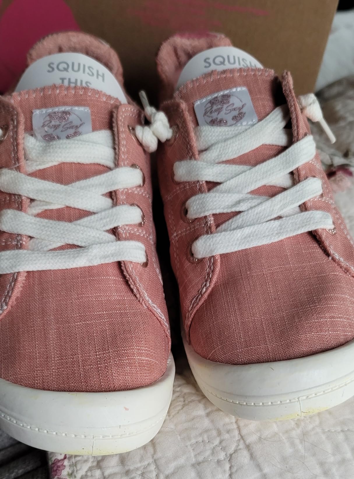 Detailed view of Roxy Rory sneaker construction showing quality and materials up close