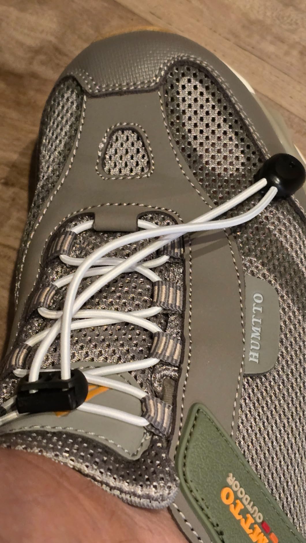 HUMTTO water shoes showing flexibility and range of motion during hiking
