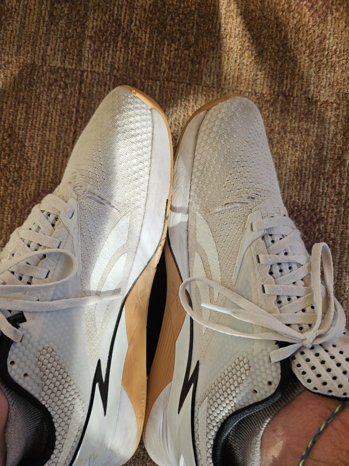 Reebok Nano X3 showing durability concerns with sole separation after extended use