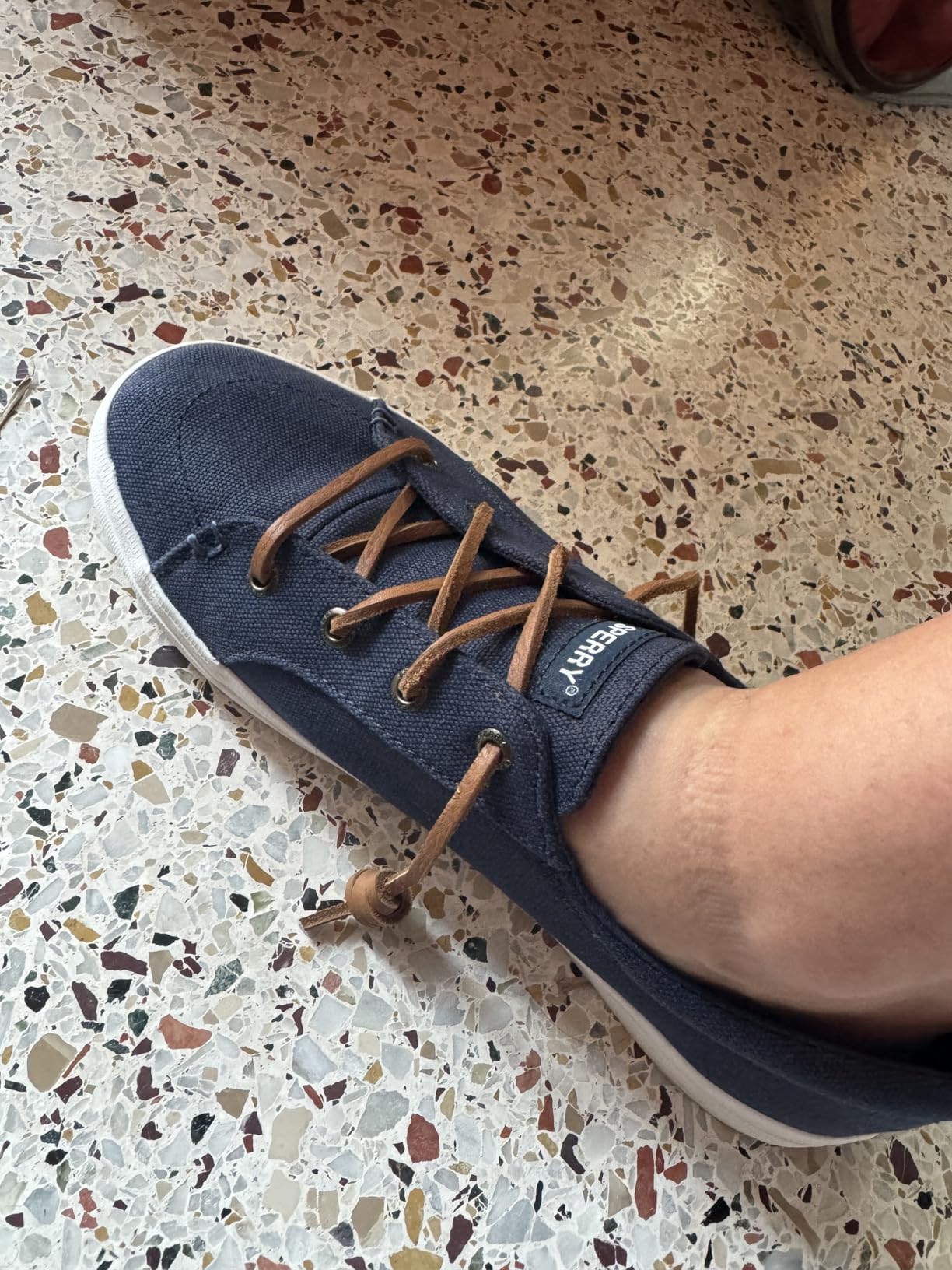 Sperry Crest Vibe worn casually showing how the shoes look in real-world styling