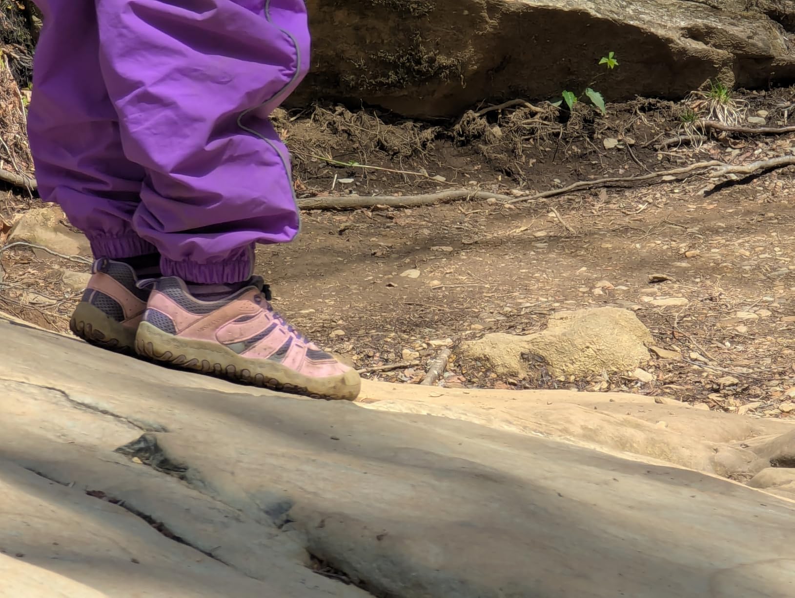 Mishansha hiking shoes in outdoor setting showing practical use on trail terrain