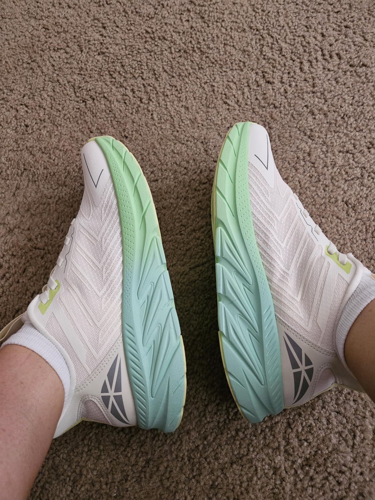 Action shot of slip-on sneakers during walking activity showing flexible sole movement
