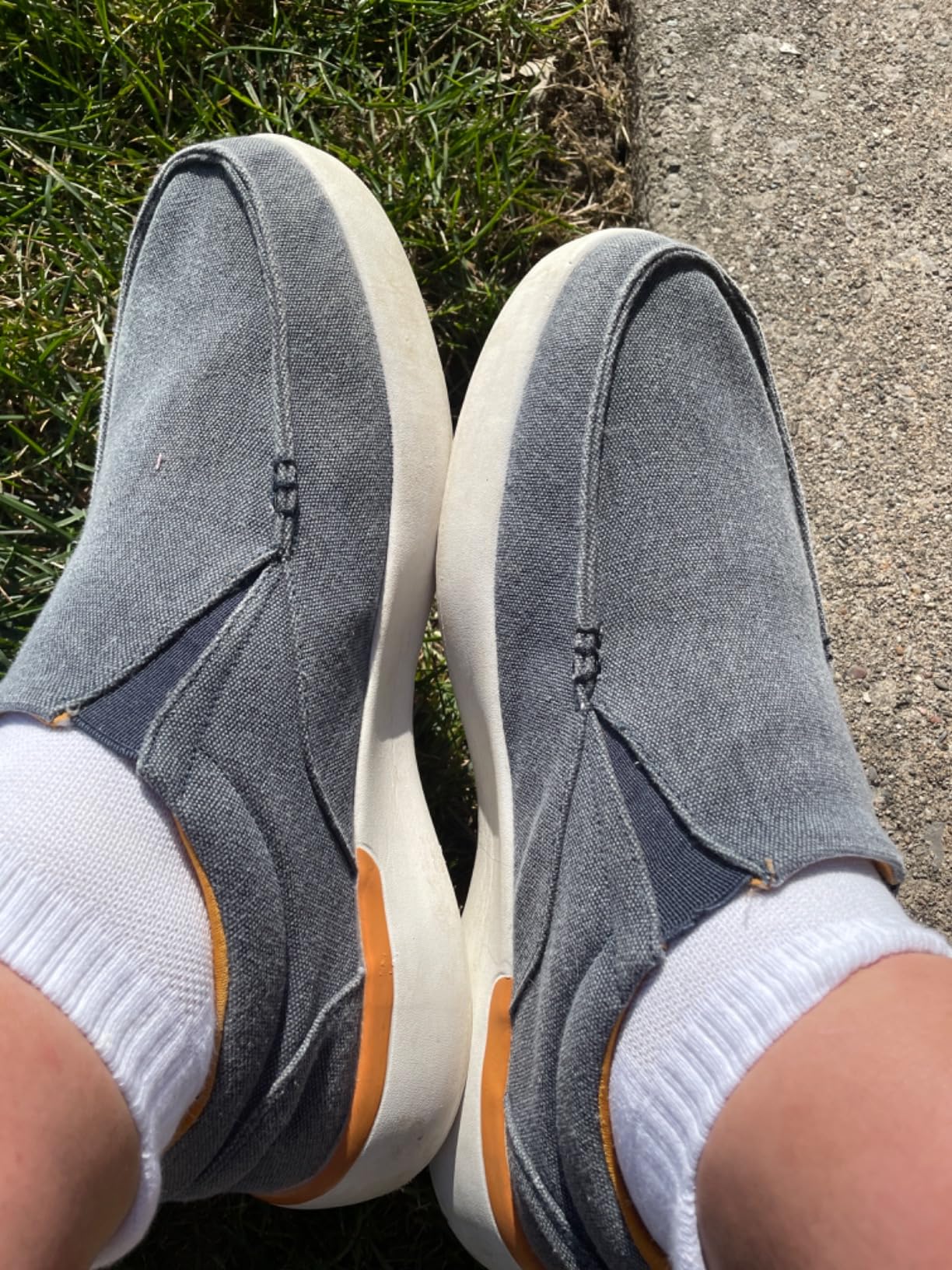OrthoComfoot shoes worn in real-world setting showing comfort and support during daily activities