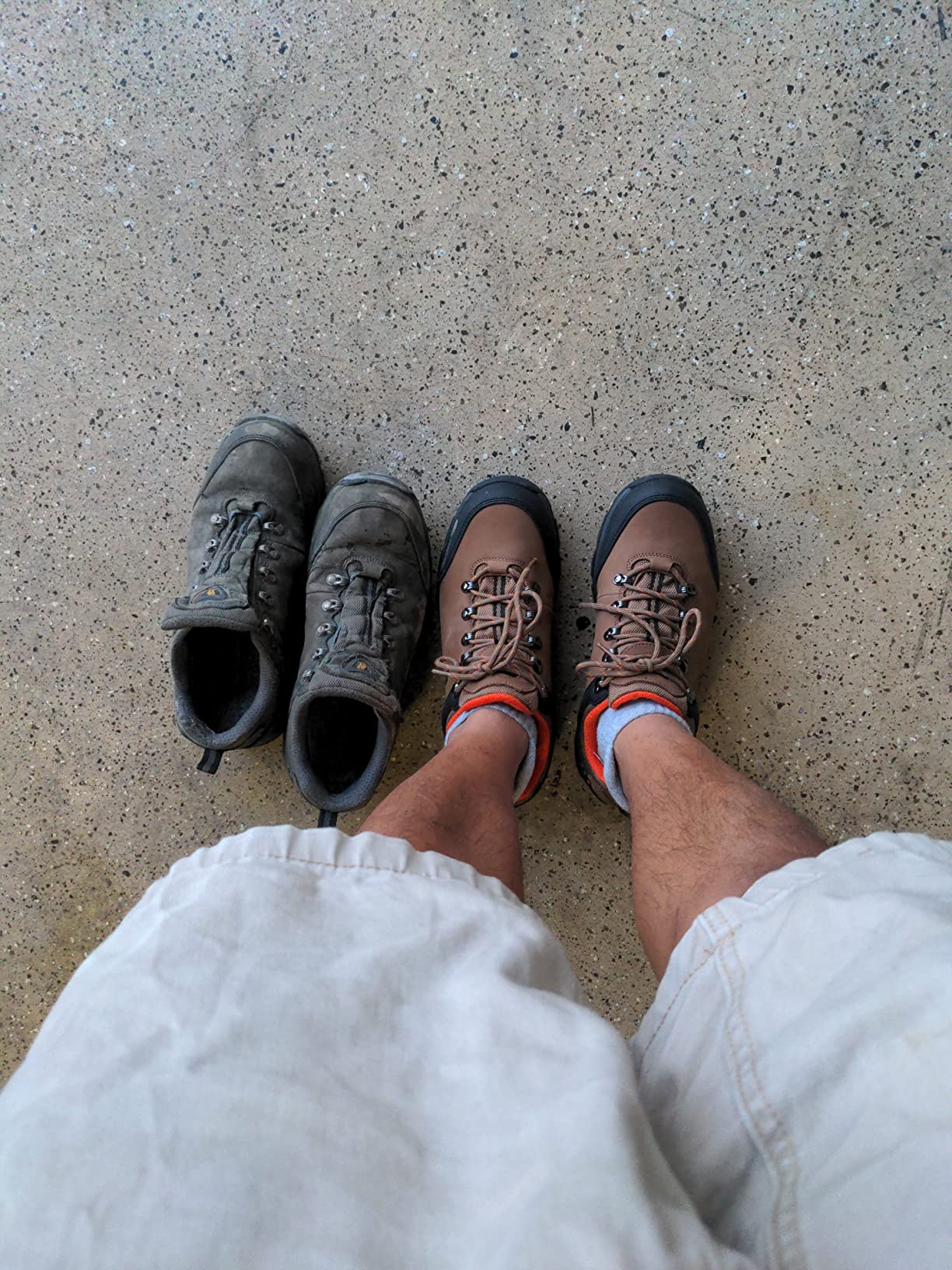 CAMEL CROWN hiking shoes worn on actual trail showing real-world performance and durability