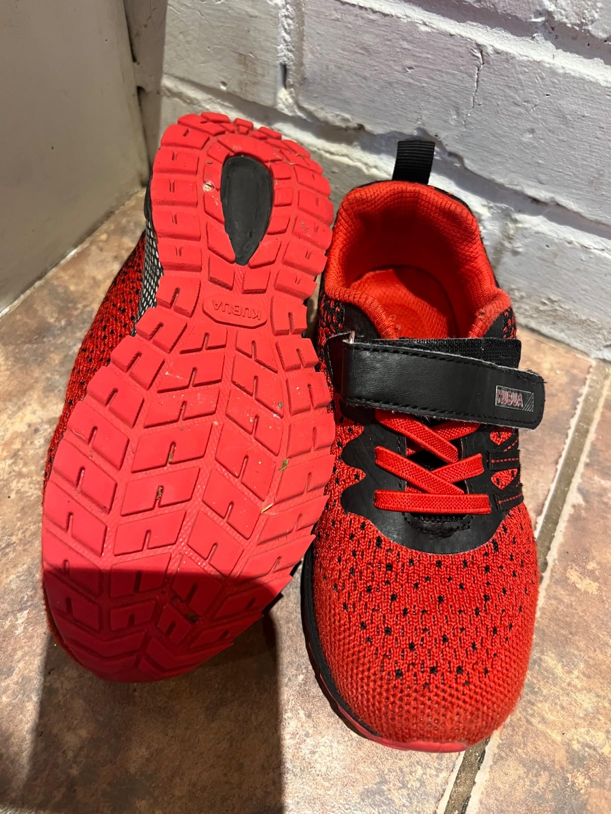 KUBUA kids sneakers side view showing mesh upper and EVA outsole construction