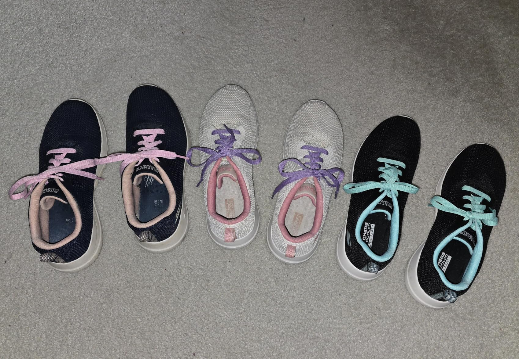 UpUGo laces installed on various sneaker brands showing perfect fit and modern flat appearance