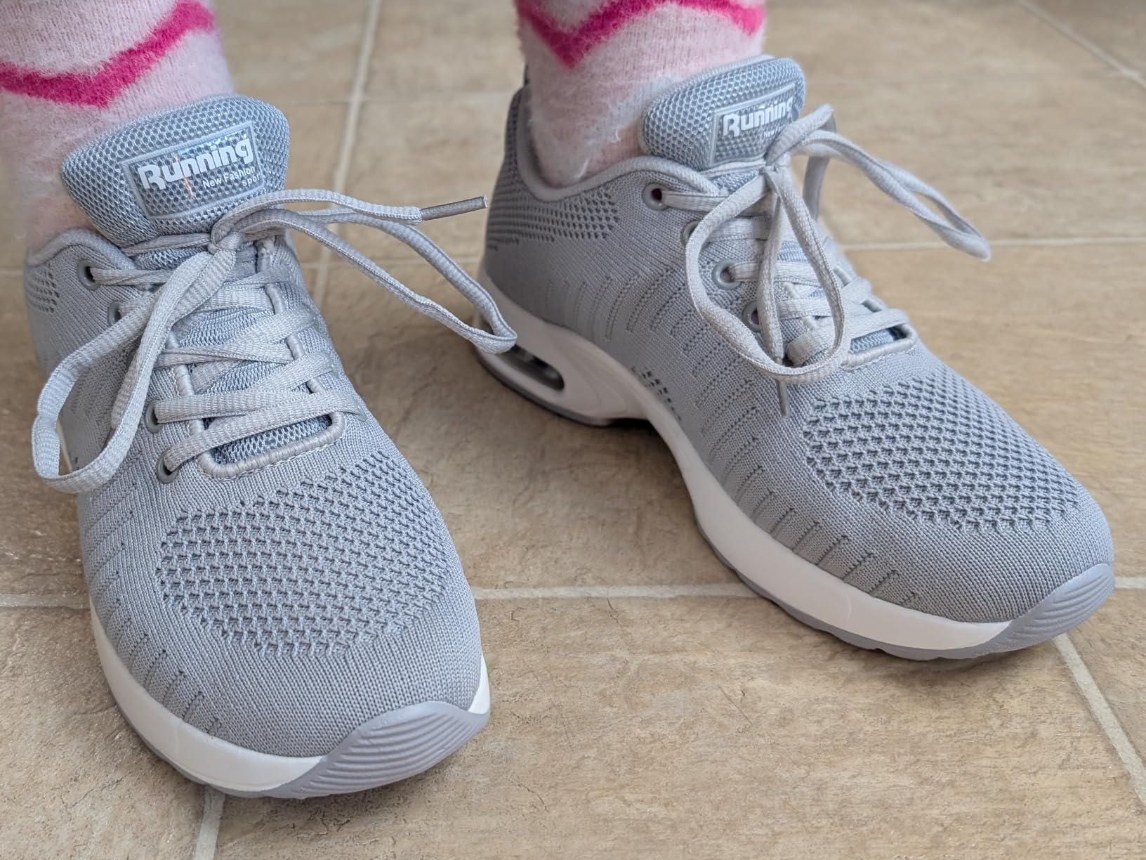 Women's athletic sneakers lifestyle photo showing versatility with different outfits and activities