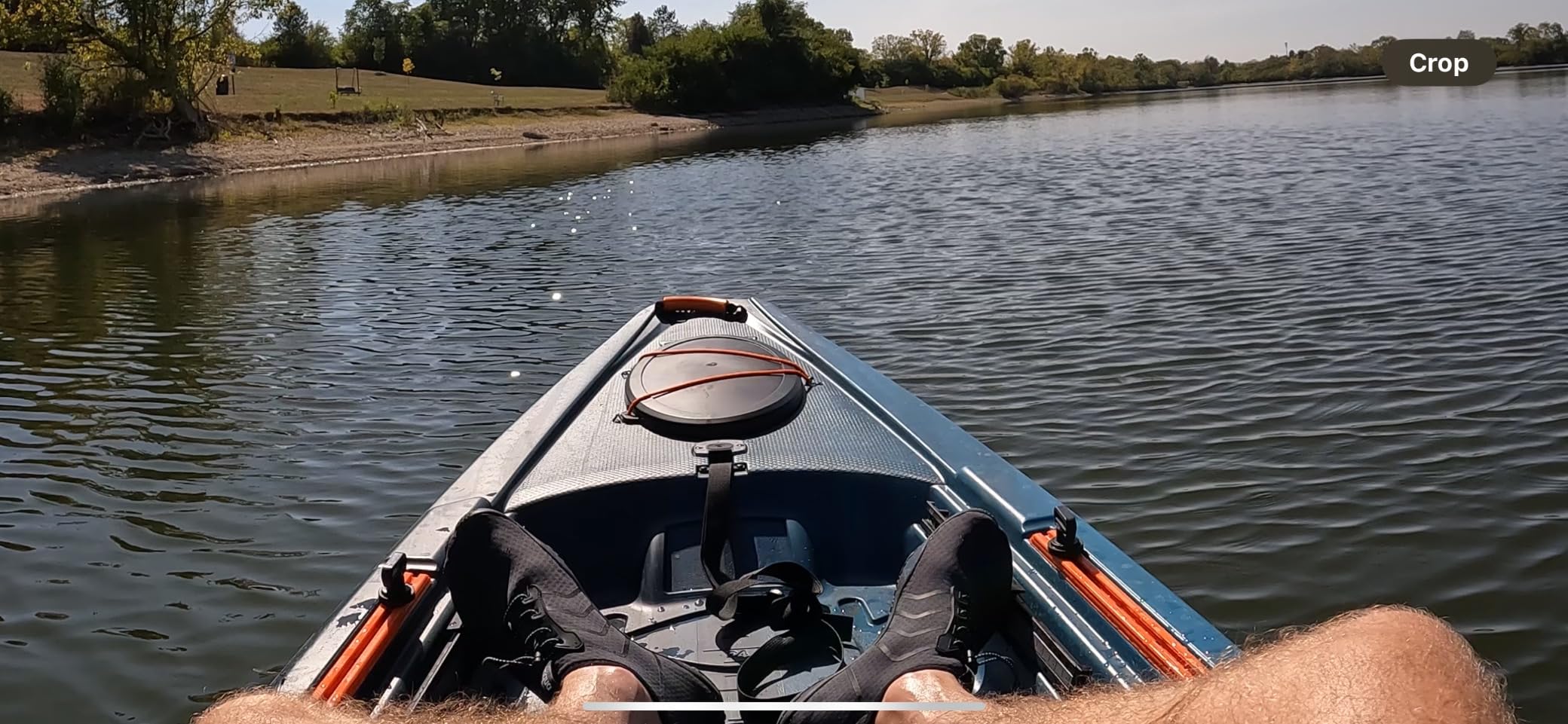 Racqua water shoes being tested in kayaking conditions showing water performance