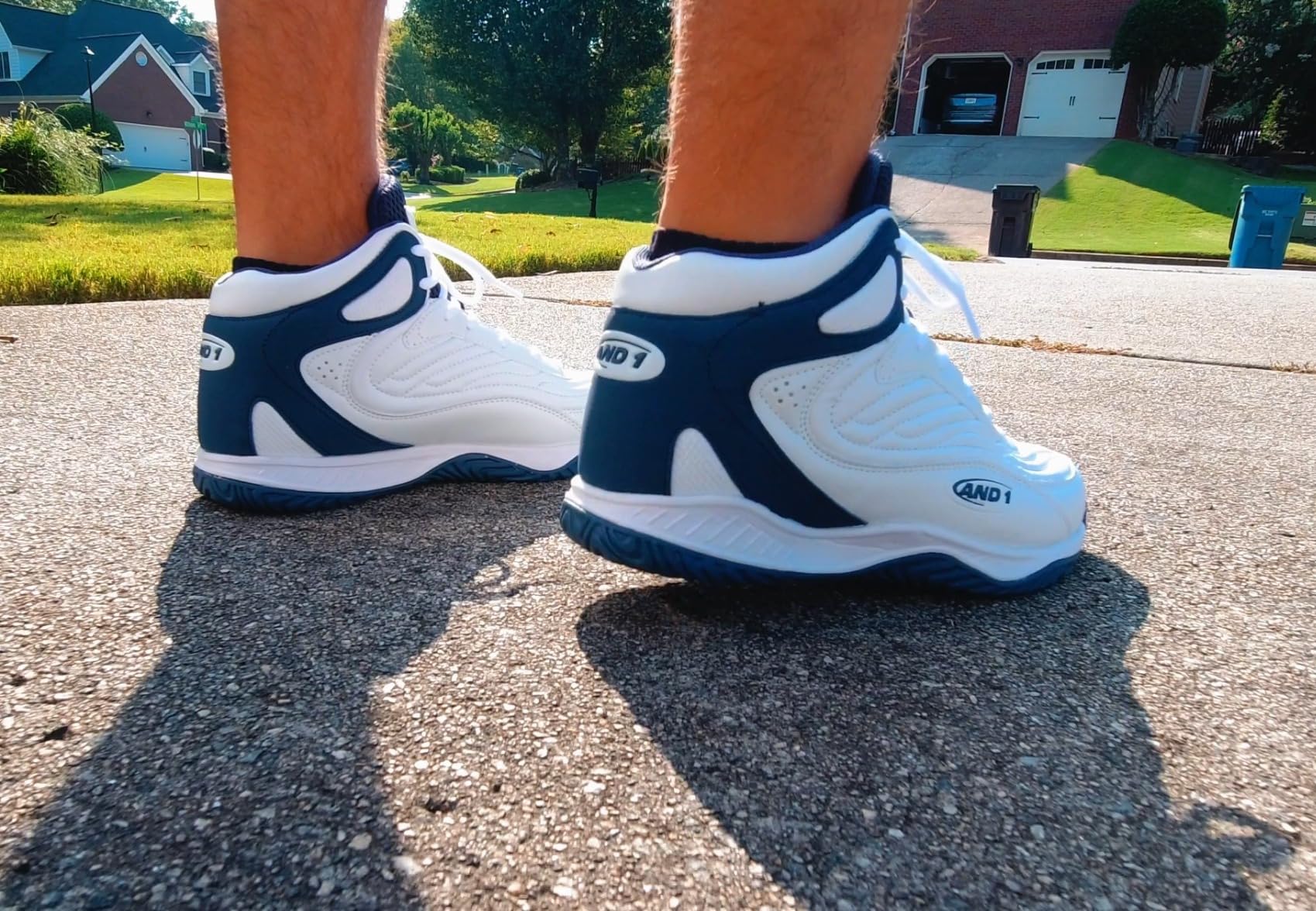 AND1 Pulse 3.0 Basketball Shoes detailed view showing synthetic upper materials and high-top ankle support design