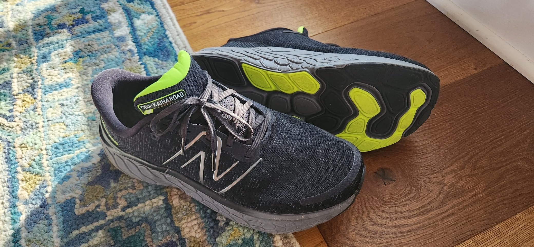 New Balance Kaiha comparison shot showing improved heel construction mentioned in reviews