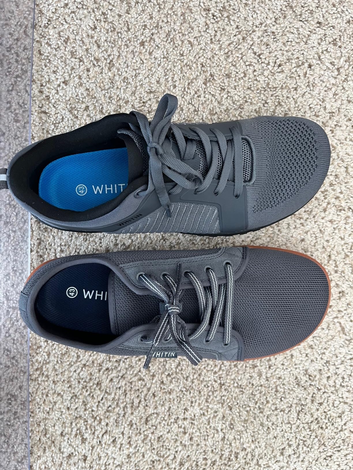 WHITIN barefoot shoes comparison with other models showing width differences