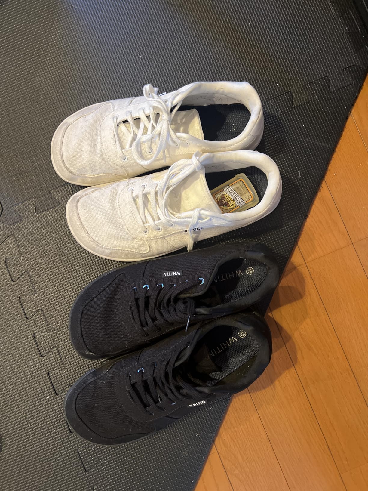 WHITIN men's barefoot shoes showing wide toe box design and zero drop profile