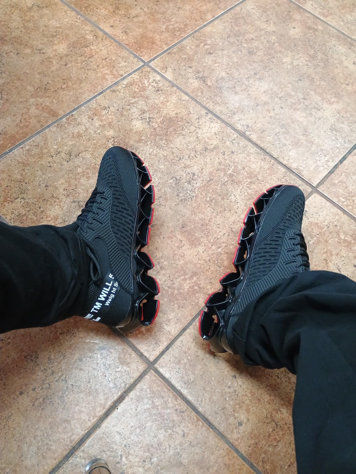 Chopben running shoes in action showing wear patterns after testing period