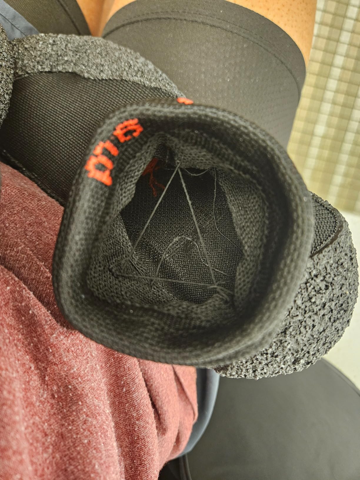 WHITIN barefoot sock shoes showing real-world wear and construction details
