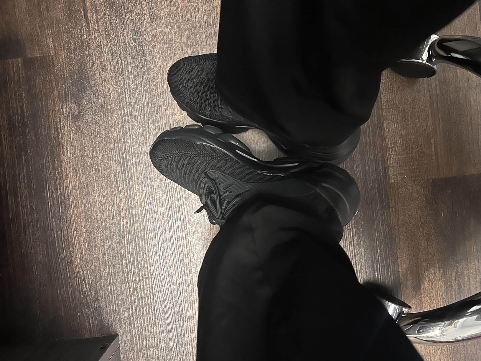 Final product shot showing sneakers in natural lighting with various color options
