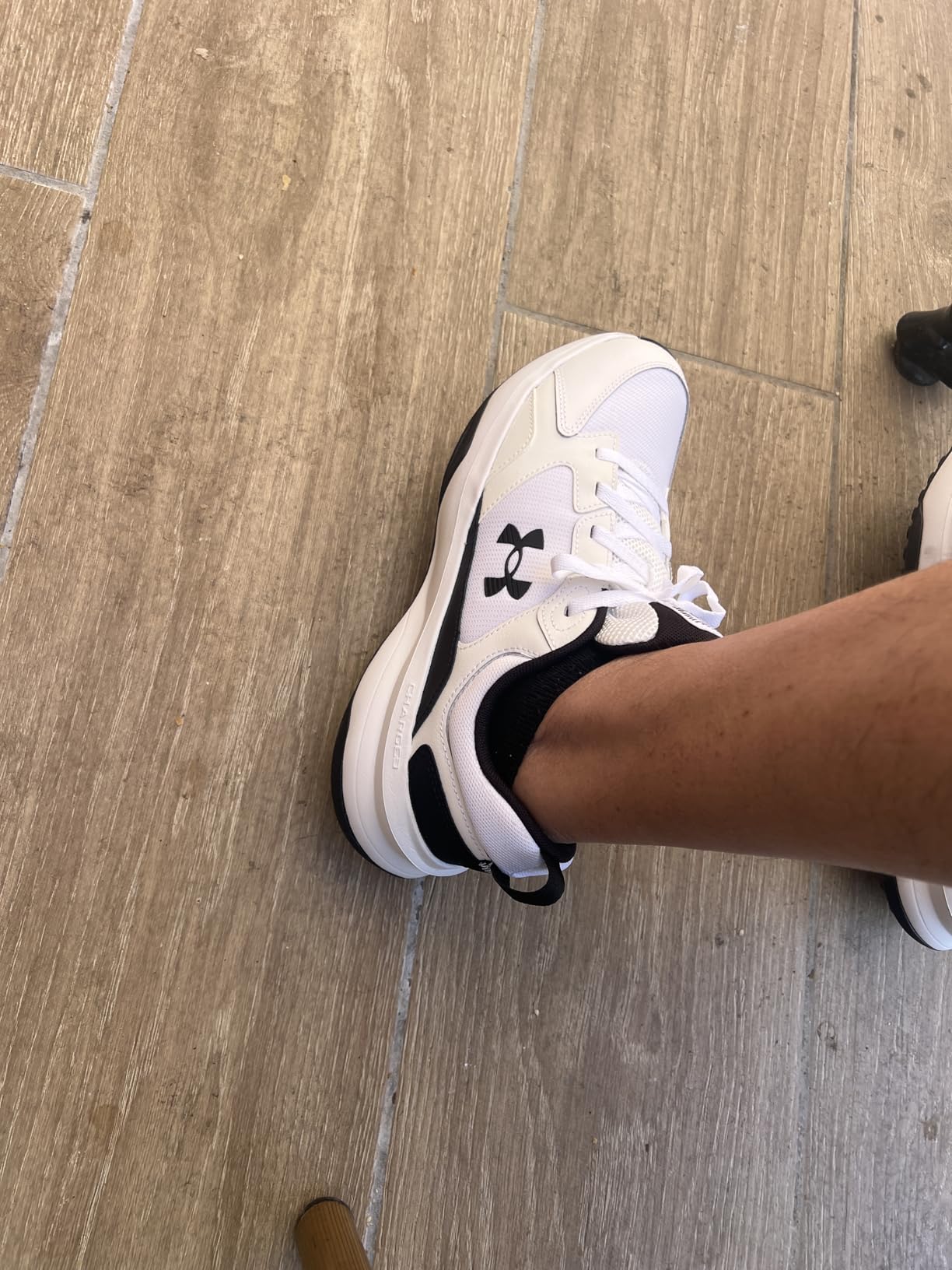 Under Armour Charged Edge midsole and outsole showing Charged Cushioning technology and traction pattern