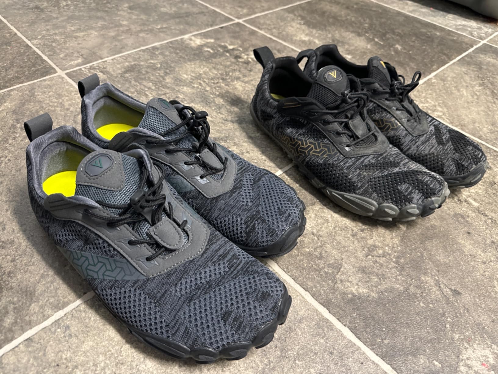WHITIN minimalist trail shoes worn after 6 months showing wear patterns and durability