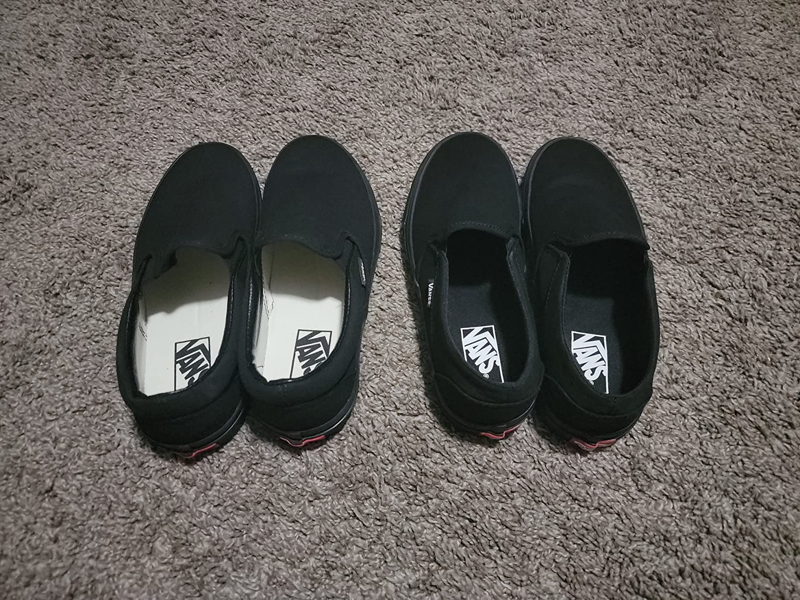 Vans Asher slip-on showing heel construction and fit details