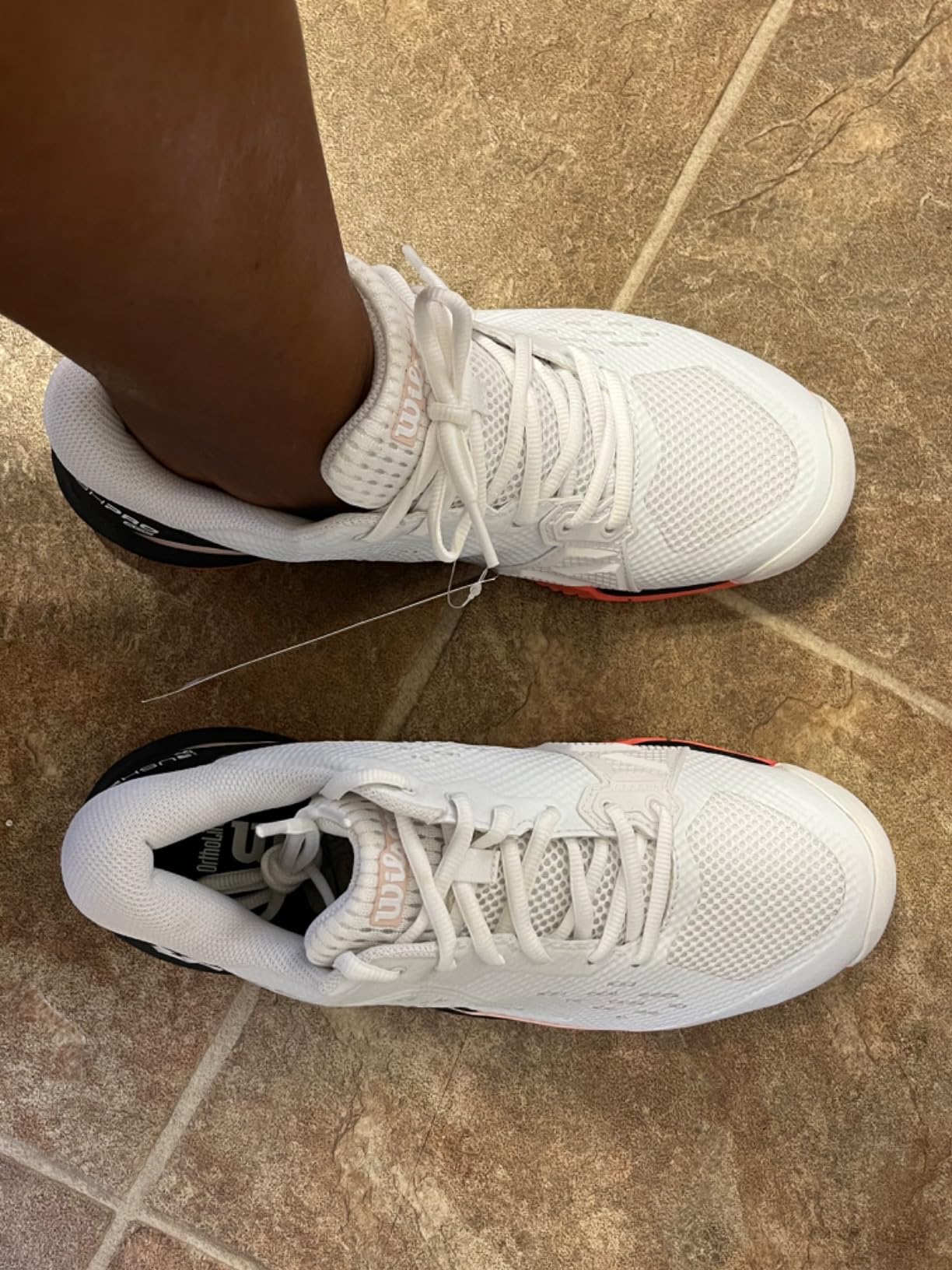 Wilson pickleball shoes on court showing grip pattern and performance during lateral movement