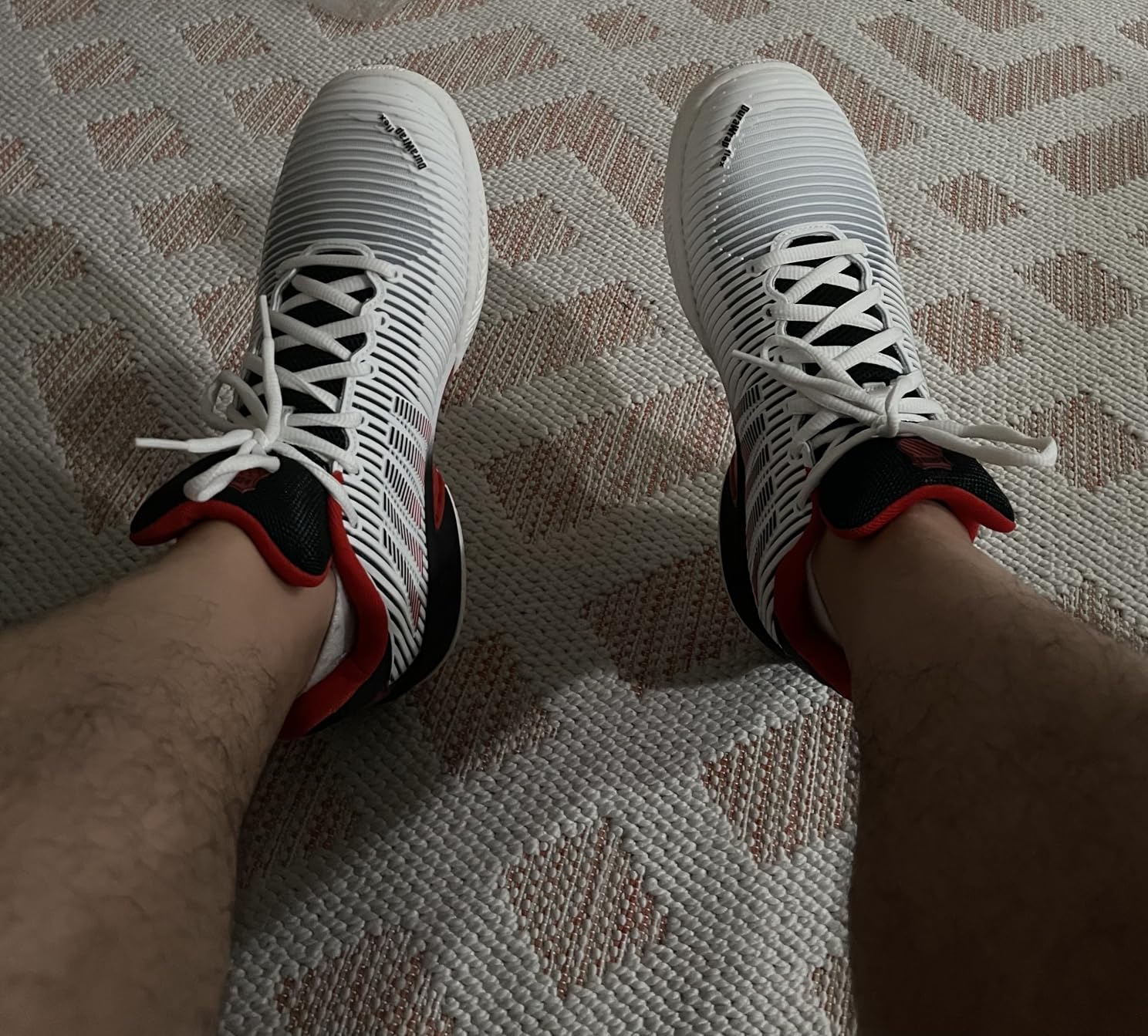 K-Swiss Hypercourt Express 2 tennis shoes showing lacing system and tongue design for secure lockdown