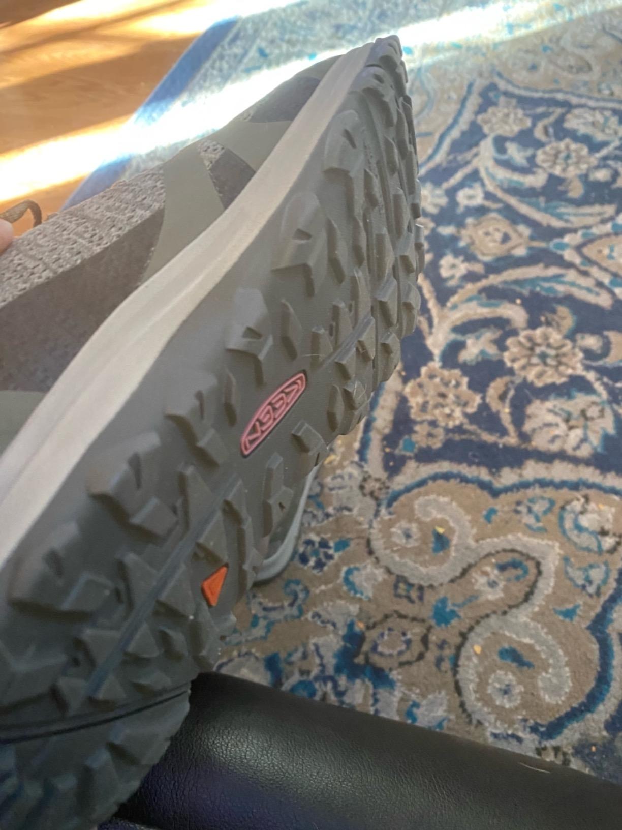 KEEN Terradora 2 hiking shoes in action on rocky trail showing traction and stability