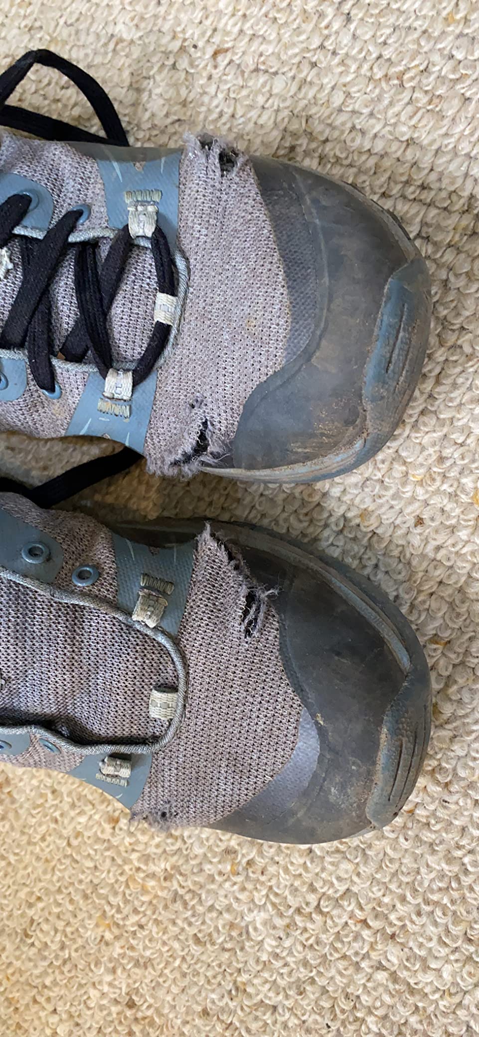 Real customer photo showing wear patterns on KEEN Terradora 2 after extended use