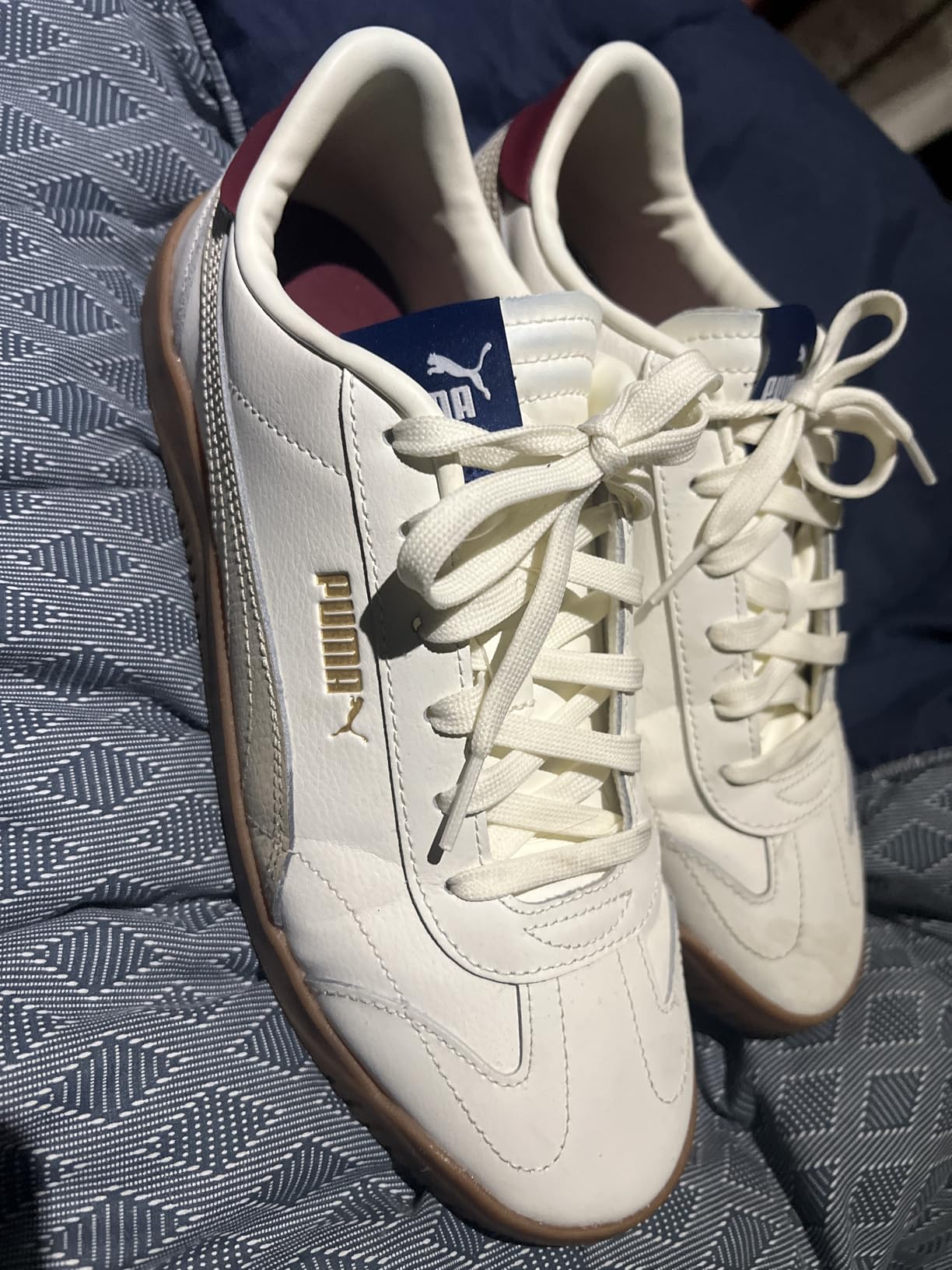 PUMA Club 5v5 detail shot showing terrace culture design elements and branding