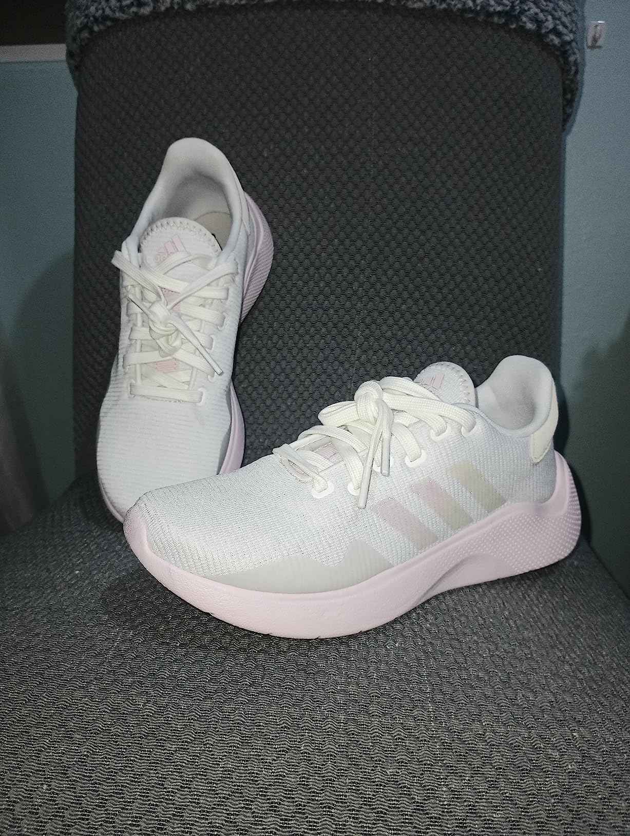 Adidas Puremotion pink colorway showing girly design elements and comfortable fit