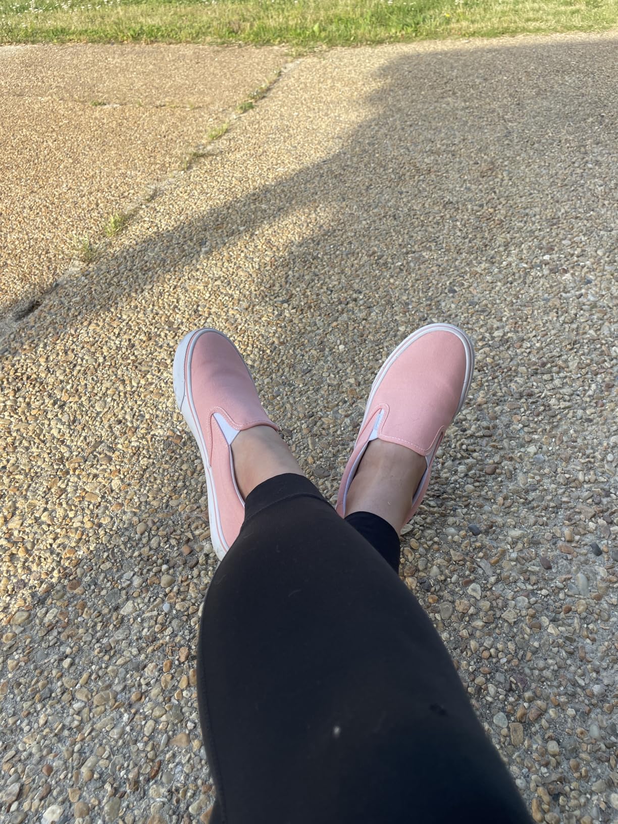 Light pink Lugz Clipper shoes showing true-to-life color and canvas texture