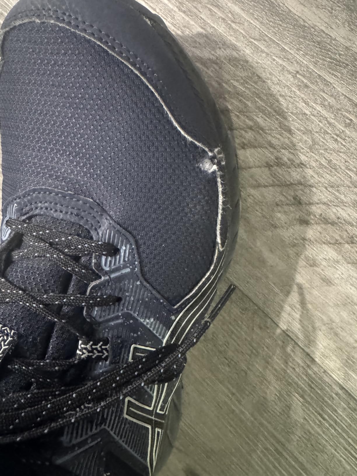 ASICS Gel-Venture 9 showing wear pattern after 3 months of daily use