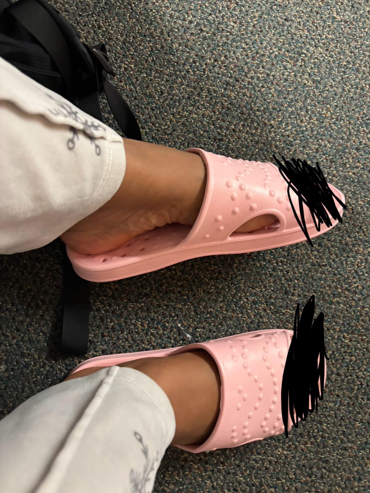 Close-up showing EVA material texture and softness of shevalues shoes