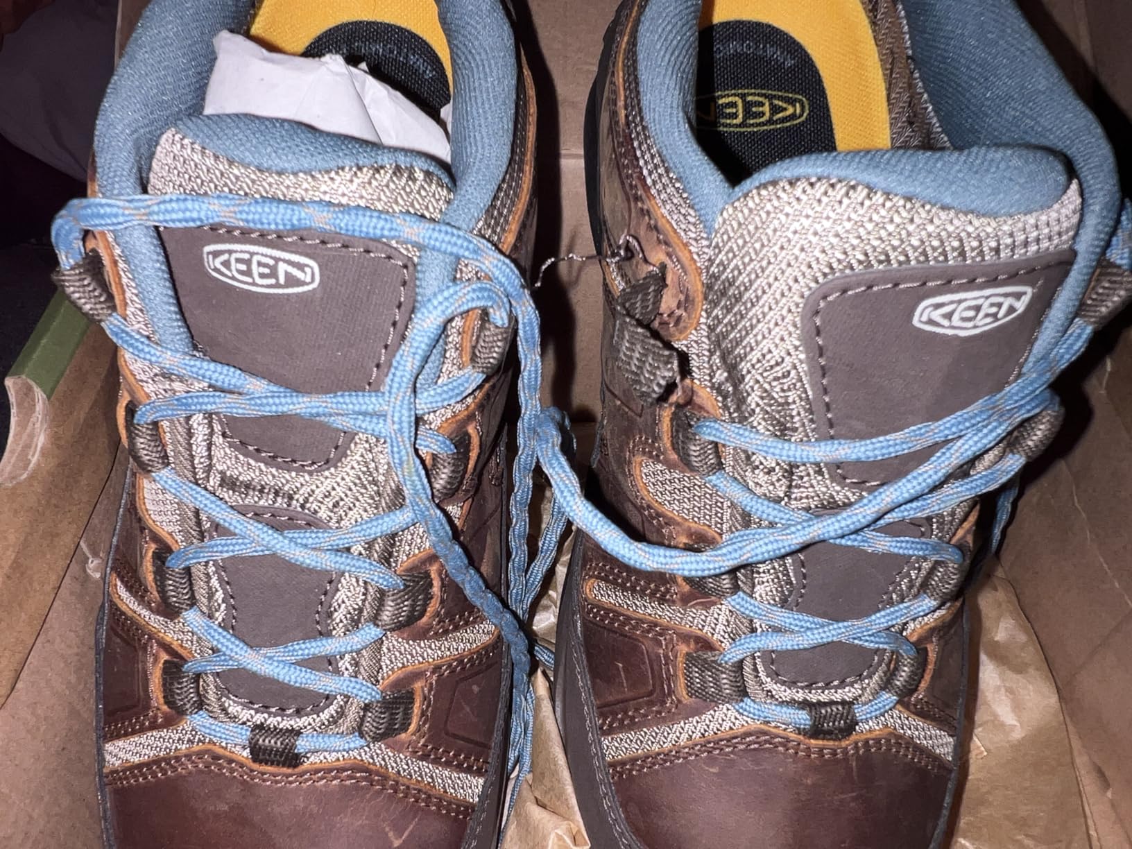 KEEN Circadia hiking shoe side profile showing leather construction and ankle collar design