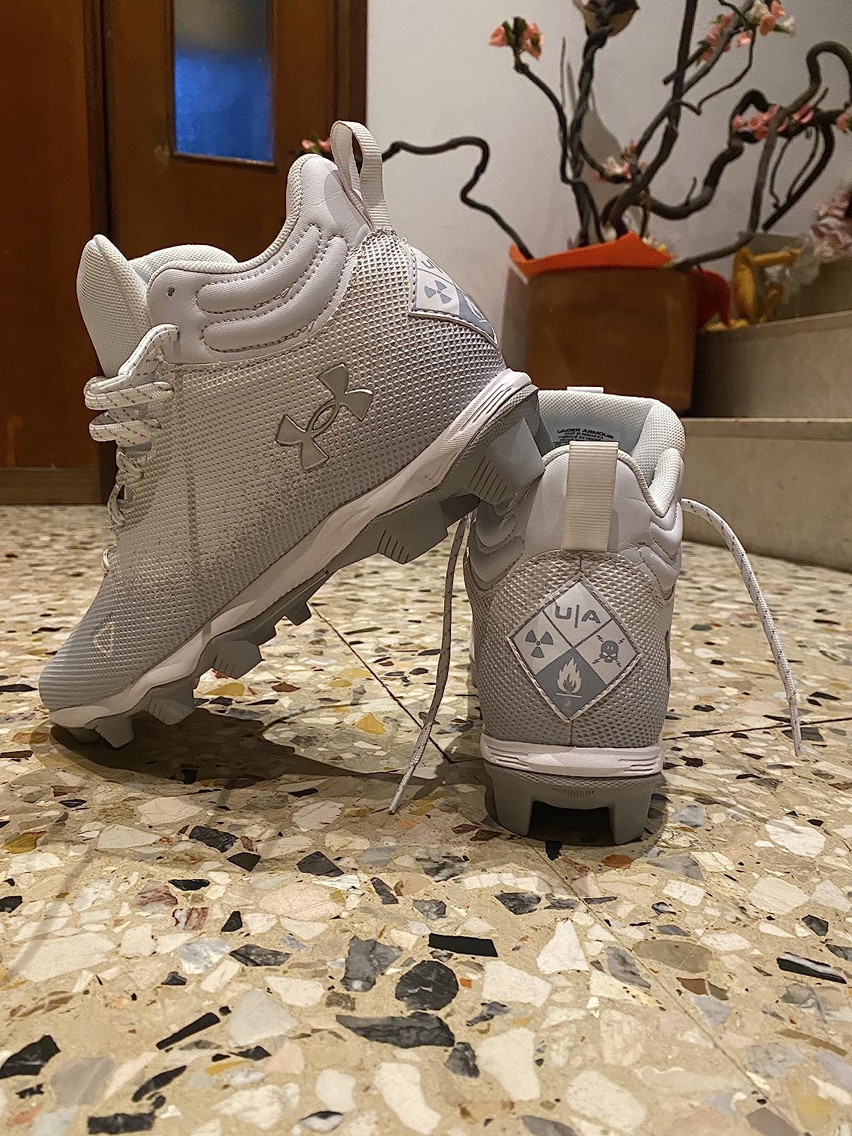 Under Armour Spotlight Fran 2.0 football cleats final product shot showing overall design and quality
