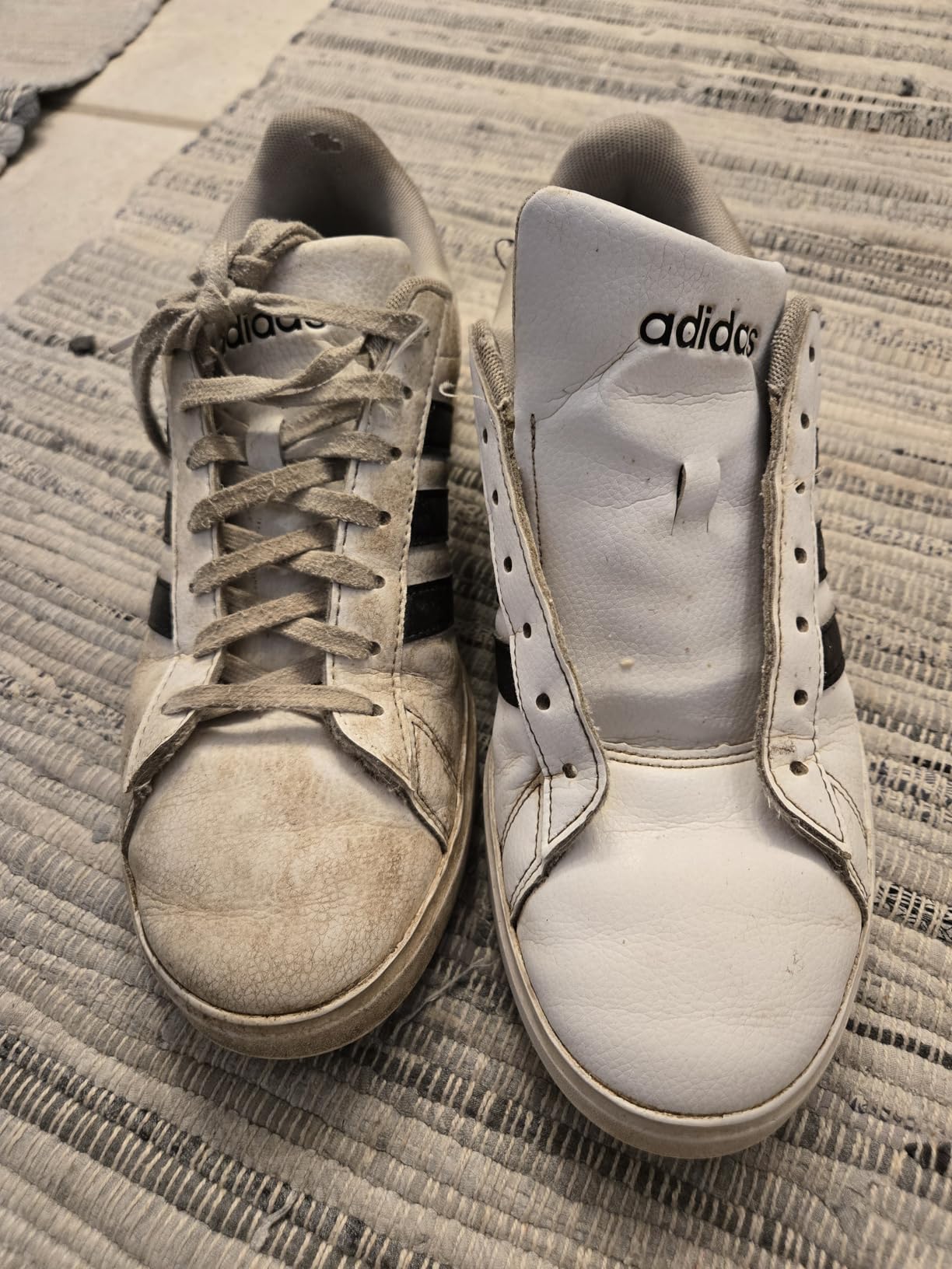 After photo showing dramatically improved sneaker cleaning results