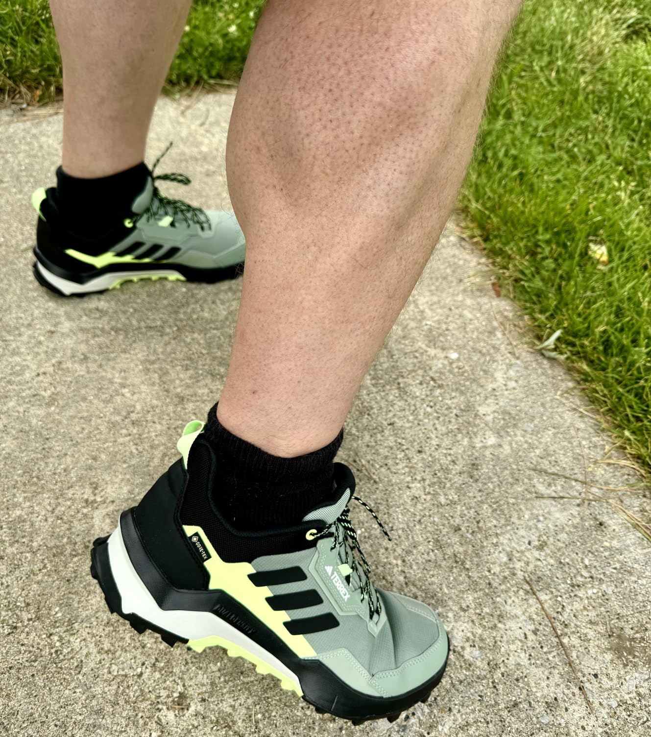 Side view of Adidas Terrex AX4 showing EVA midsole and heel structure