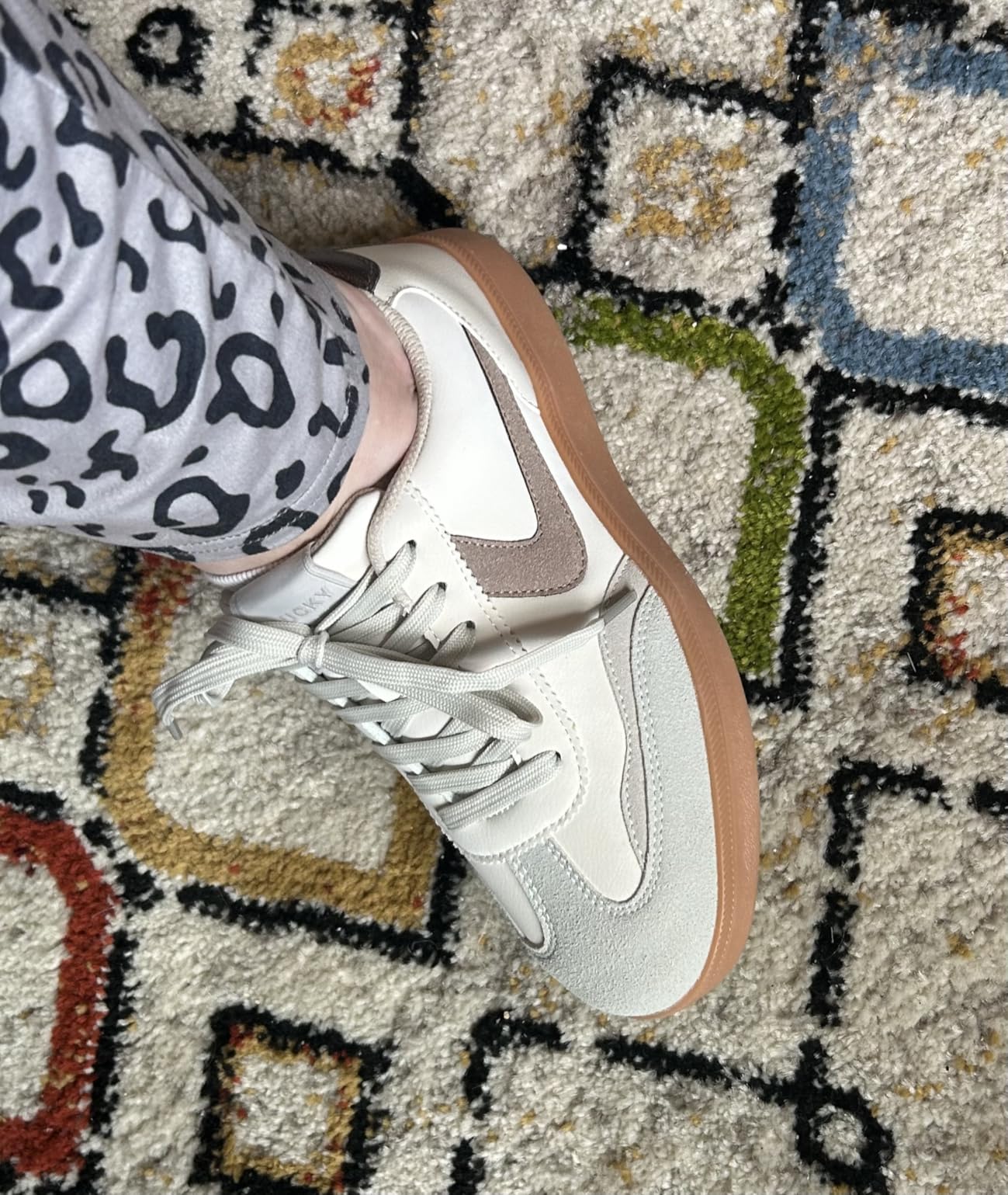 LUCKY STEP sneakers showing wear patterns after several weeks of testing in various conditions