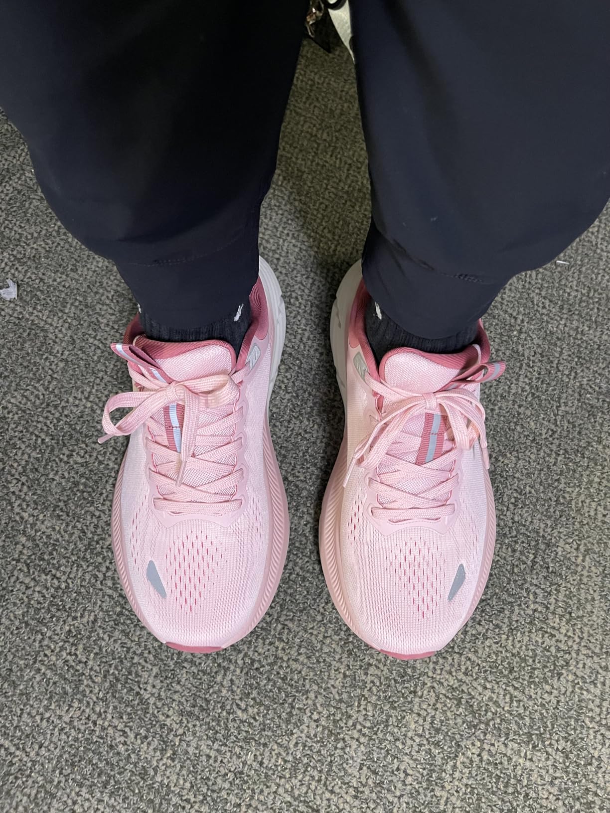 NORTIV 8 Walking Shoes during real-world testing showing outsole traction pattern