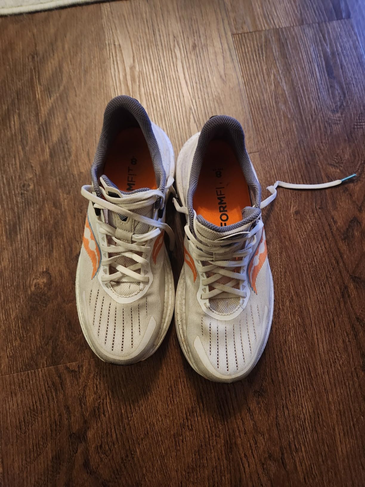 Saucony Tempus worn during testing showing overall construction and wear patterns