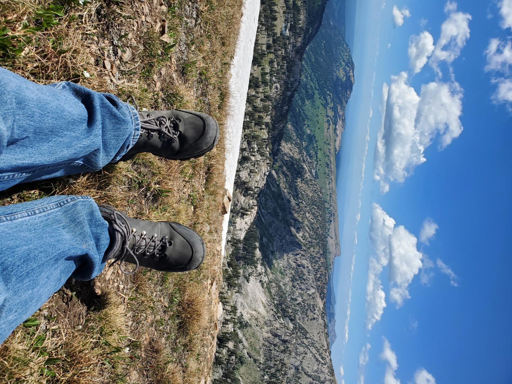 CAMEL CROWN hiking shoes after completing 20 mile mountain hike showing durability and performance