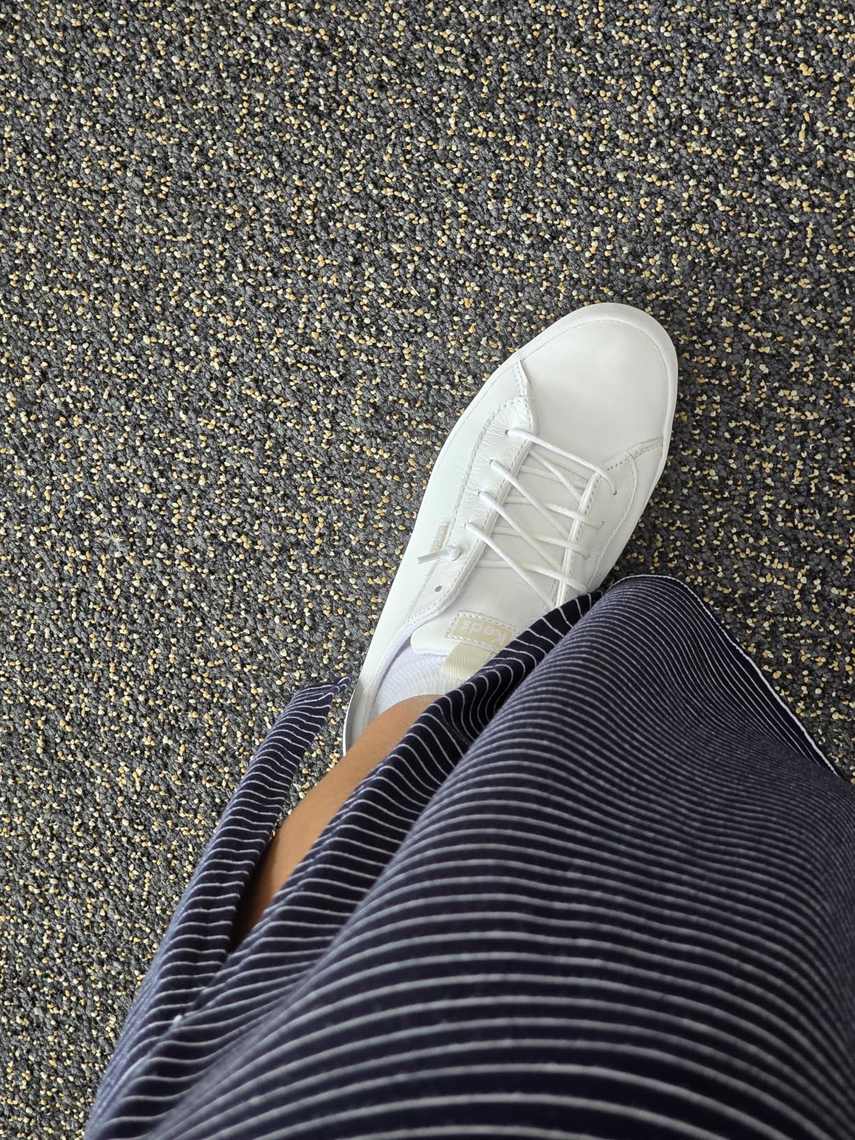 Bottom sole view of Keds Kickback showing rubber tread pattern and construction