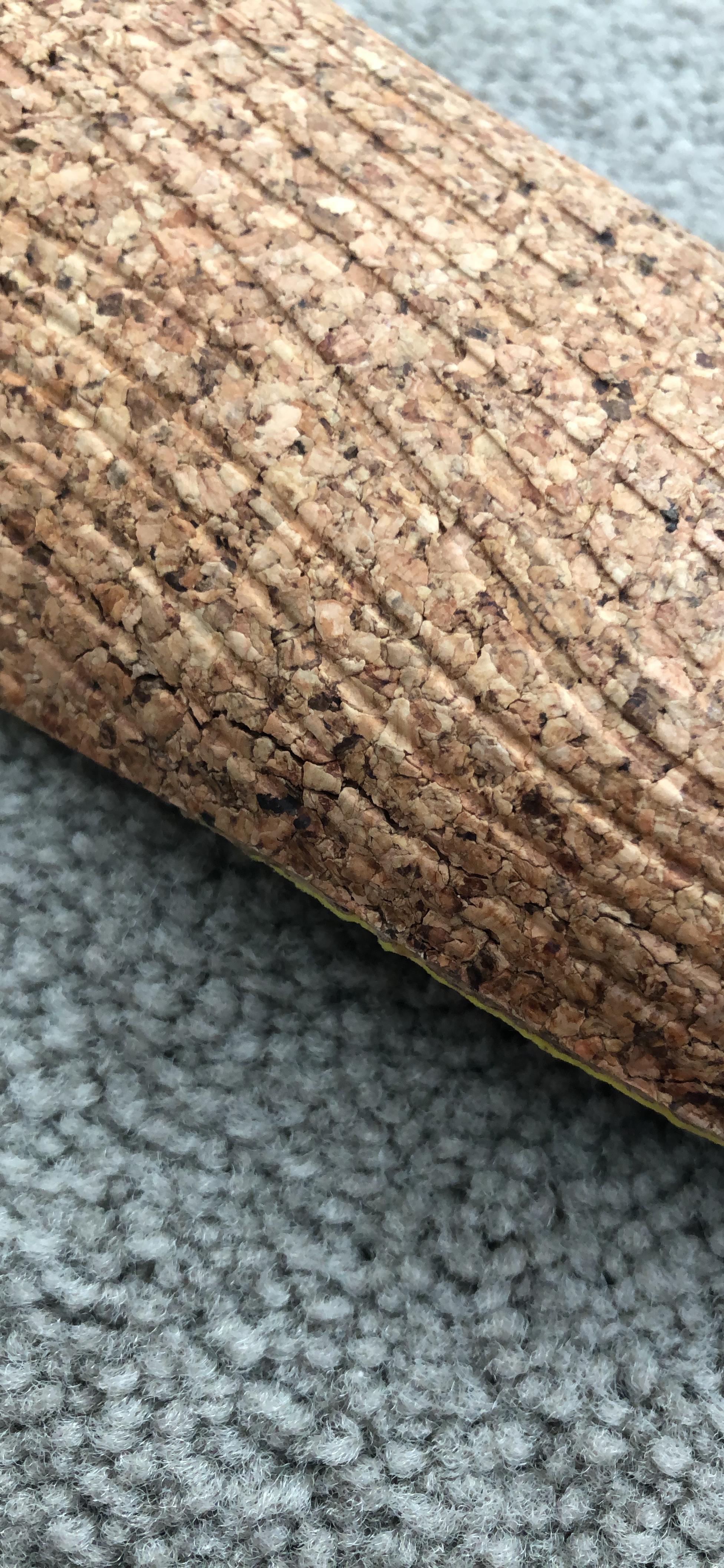 Close-up of cork material showing natural texture and heat molding capabilities