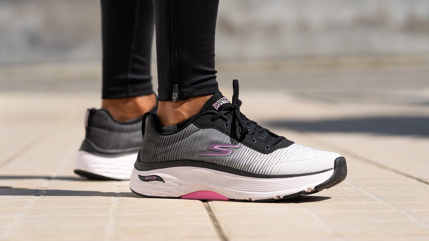 Skechers Arch Fit insole showing podiatrist-designed arch support and pressure point relief features