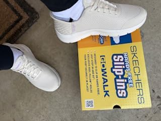 Wide width Skechers Go Walk Flex showing accommodation for women with wider feet and comfort fit