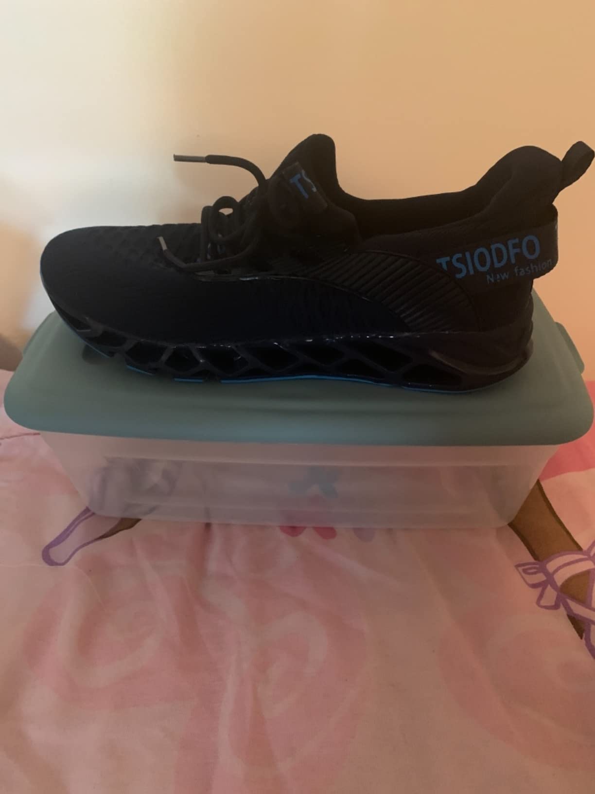 Navy colored SKDOIUL shoes showing versatile styling and construction
