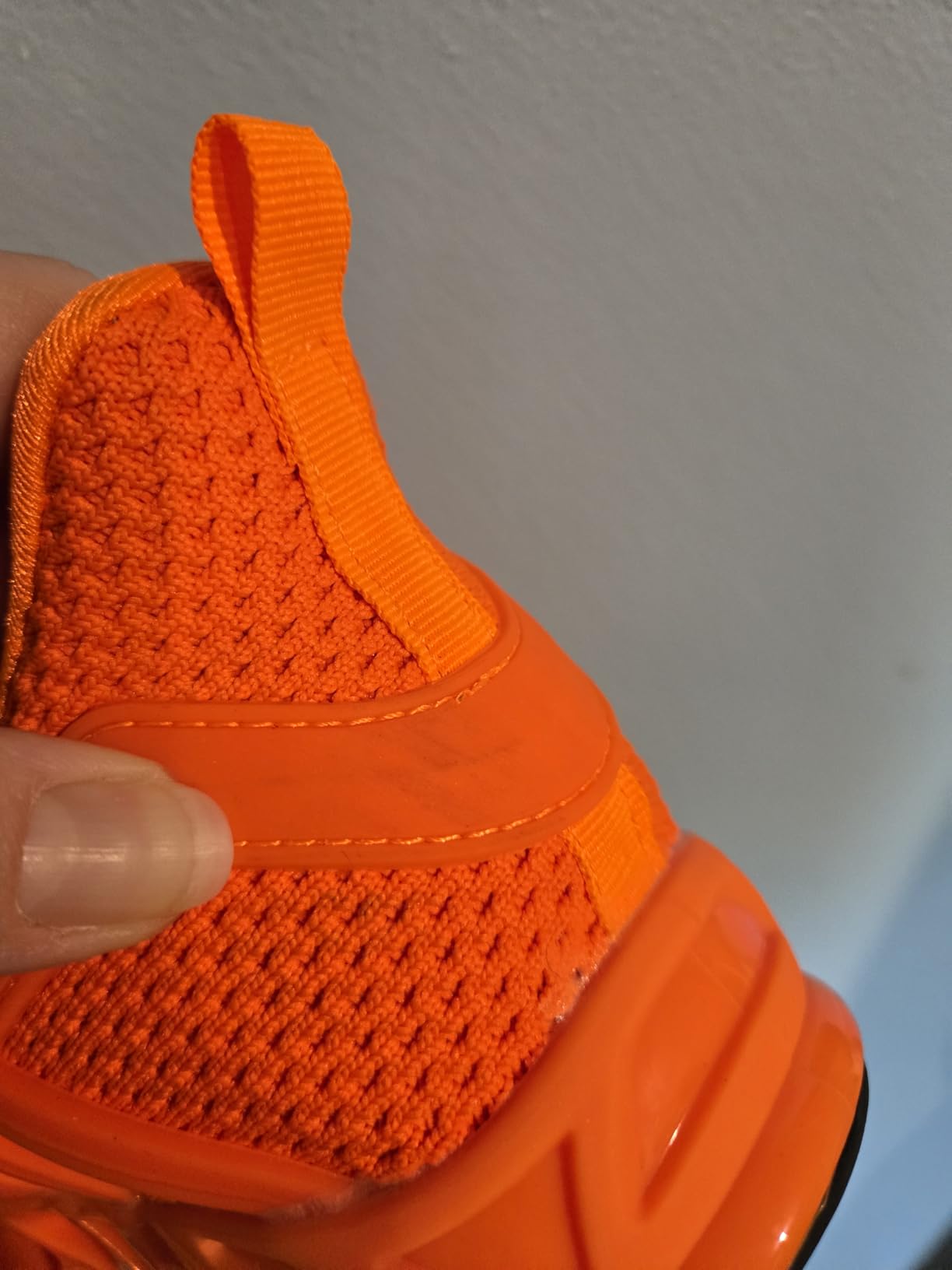 FRSHANIAH shoes detail view showing mesh upper construction and synthetic rubber outsole pattern