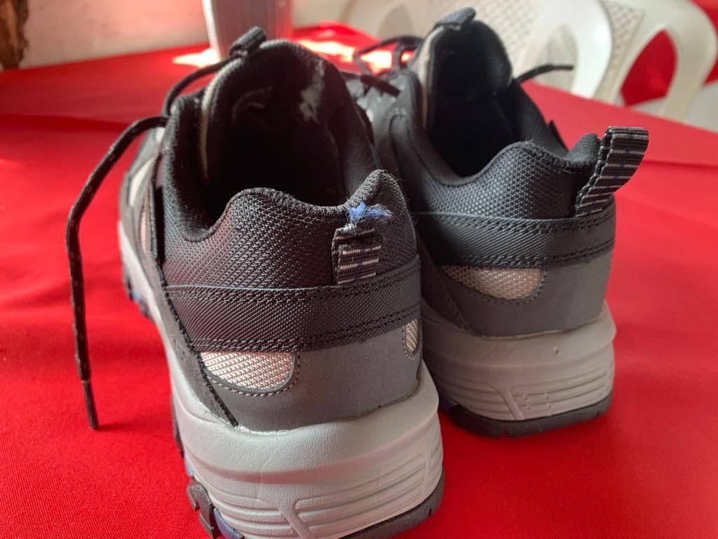 Comparison showing Skechers waterproof hiking shoe design details and construction quality
