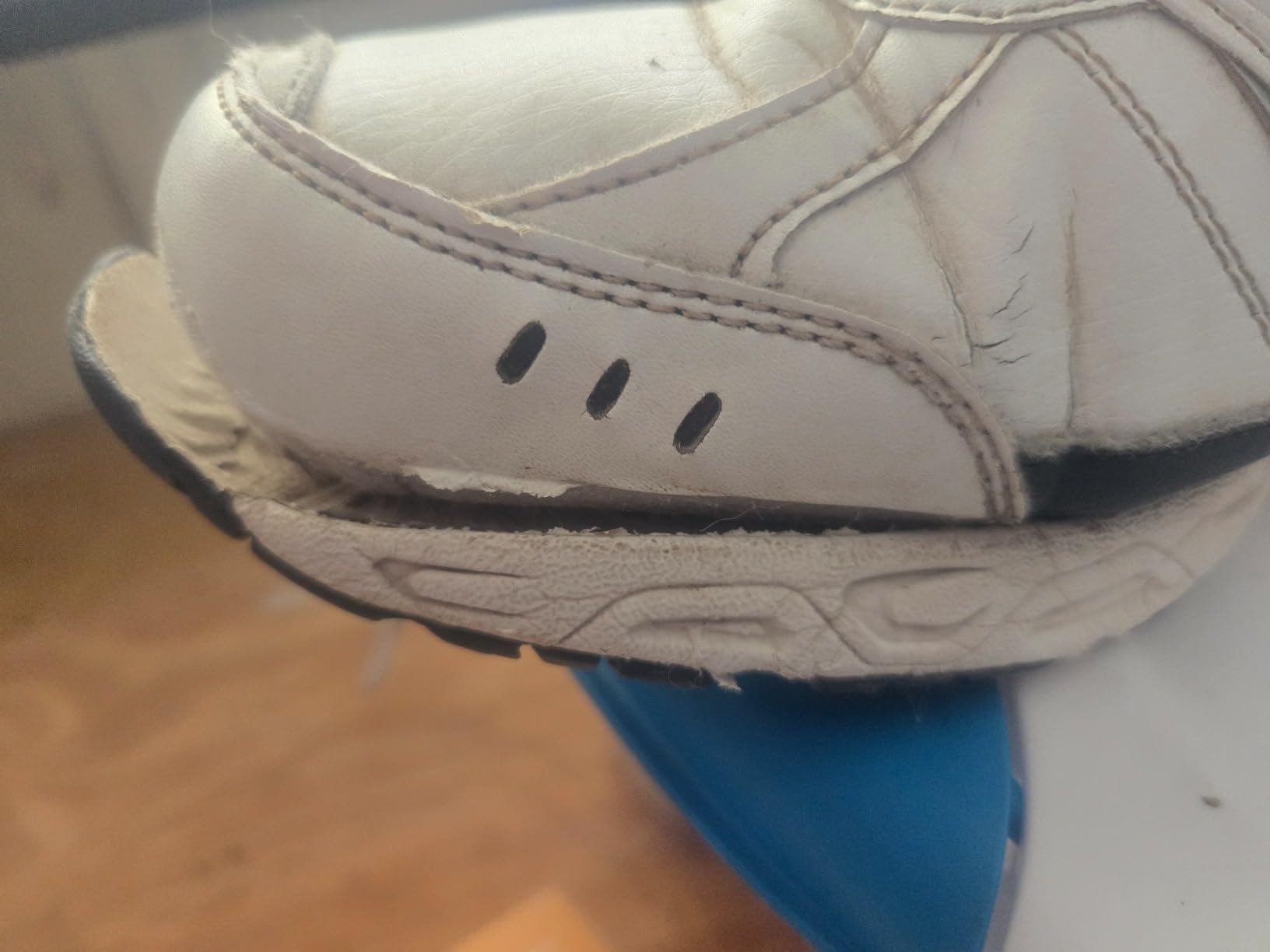 Avia shoe being worn showing fit and appearance during actual use